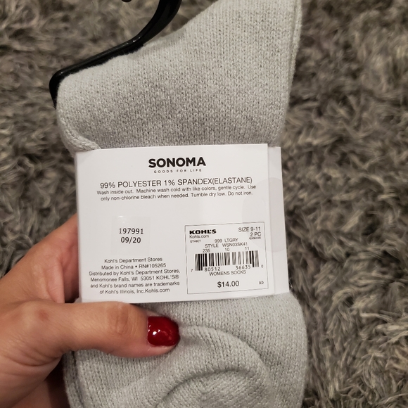 NWT Women's Sonoma Bundle of 2 Super Cozy Boot Crew Socks - Picture 5 of 6